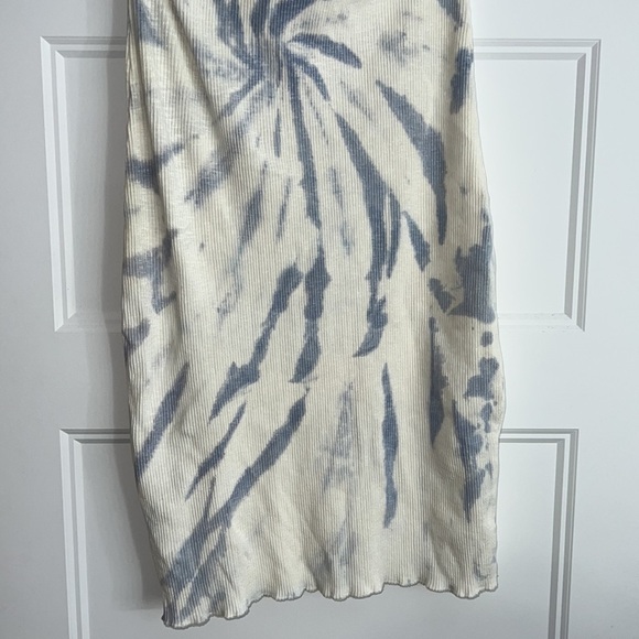 Zara Light Blue Tie Dye Racerback Casual Sleeveless Tank Short dress size Medium - Picture 5 of 12